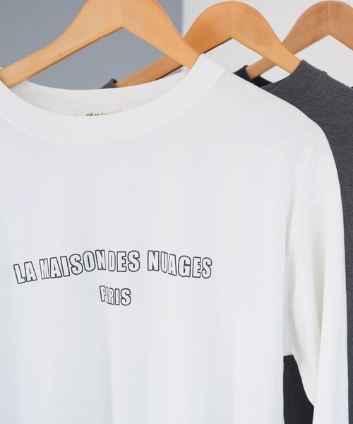 mili an deni(ミリアンデニ)の「フレンチフォントロンT(Tシャツ/カットソー・レディース・ブラック/チャコールグレー/オフホワイト・M/L)」の18枚目の写真