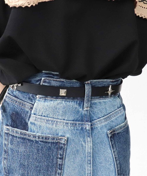 Three Four Time(スリーフォータイム)の「ウエスタンモチーフベルト(ベルト・レディース・グレー/ブラック・FREE)」の4枚目の写真