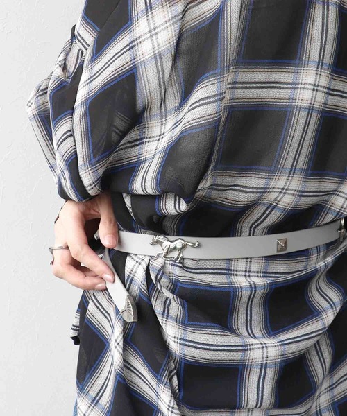 Three Four Time(スリーフォータイム)の「ウエスタンモチーフベルト(ベルト・レディース・グレー/ブラック・FREE)」の7枚目の写真