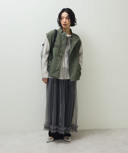 ELENCARE DUE（エレンカーレデュエ）の「・ELENCARE DUE チュールワンピース（ワンピース・レディース・ブラック/チャコールグレー/ブラウン・FREE）」の18枚目の写真