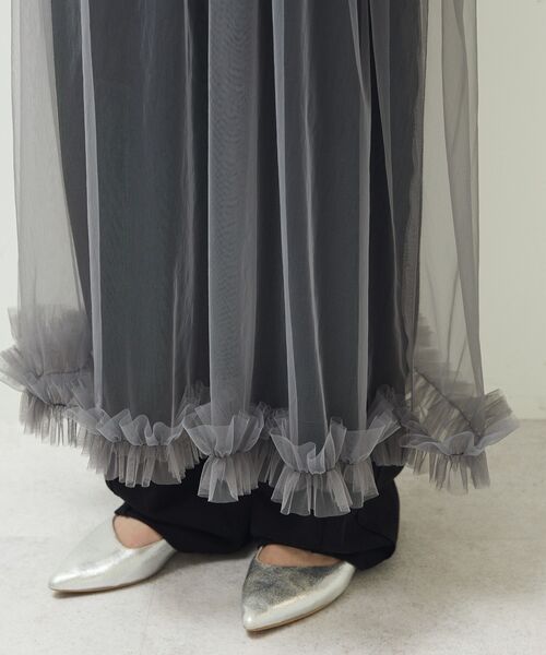 ELENCARE DUE（エレンカーレデュエ）の「・ELENCARE DUE チュールワンピース（ワンピース・レディース・ブラック/チャコールグレー/ブラウン・FREE）」の12枚目の写真