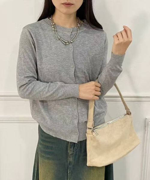 mebole(メボレ)の「ショートニットカーディガン(カーディガン/ボレロ・レディース・ブラック/アイボリー/レッド/ブルー/グレー・FREE)」の22枚目の写真