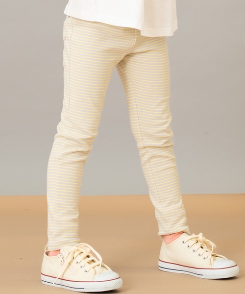 and D. petit main（アンドディープティマイン）の「【365D.】防汚フライスボーダーレギンス（その他パンツ・キッズ・サックスブルー/ブラック/サーモンピンク/グレー/ラベンダー・100cm/120cm/110cm/90cm/130cm/140cm）」の5枚目の写真