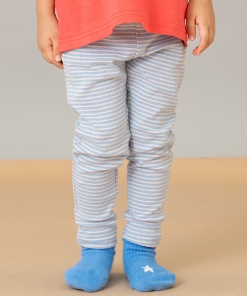 and D. petit main（アンドディープティマイン）の「【365D.】防汚フライスボーダーレギンス（その他パンツ・キッズ・サックスブルー/ブラック/サーモンピンク/グレー/ラベンダー・100cm/120cm/110cm/90cm/130cm/140cm）」の4枚目の写真