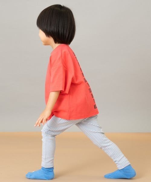 and D. petit main（アンドディープティマイン）の「【365D.】防汚フライスボーダーレギンス（その他パンツ・キッズ・サックスブルー/ブラック/サーモンピンク/グレー/ラベンダー・100cm/120cm/110cm/90cm/130cm/140cm）」の7枚目の写真