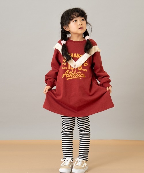 and D. petit main（アンドディープティマイン）の「【365D.】防汚フライスボーダーレギンス（その他パンツ・キッズ・サックスブルー/ブラック/サーモンピンク/グレー/ラベンダー・100cm/120cm/110cm/90cm/130cm/140cm）」の11枚目の写真