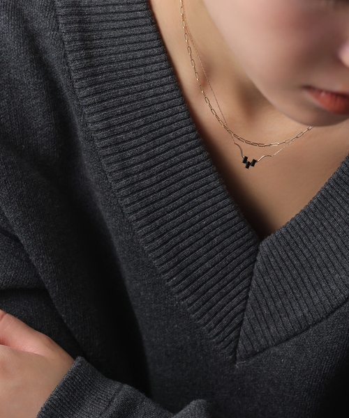 セミトーンオニキスネックレス K10（ネックレス）｜Lilas（リラ