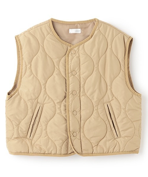 b・ROOM（ビールーム）の「【組み合わせ自由シリーズ】キルティングベスト（ベスト・キッズ・ベージュ/カーキ/ブラック/アイボリー・SMALL/MEDIUM/LARGE）」の11枚目の写真