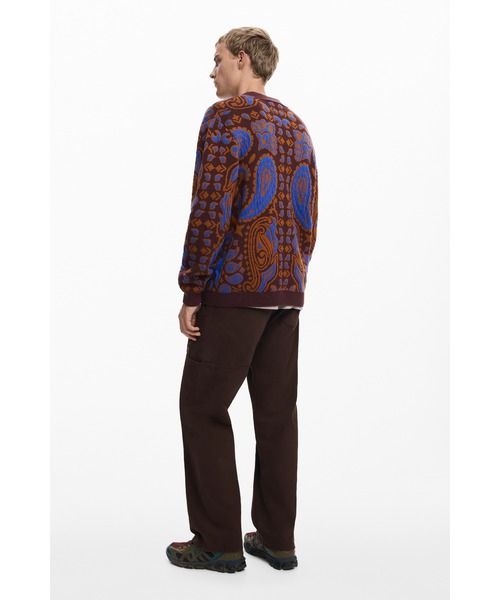 Desigual(デシグアル)の「ペイズリージャカードカーディガン(ニット/セーター・メンズ・ブラウン・S/M/L/XL)」の5枚目の写真