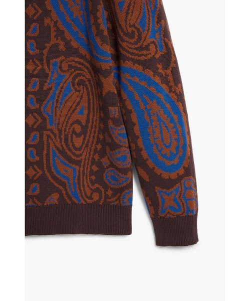 Desigual(デシグアル)の「ペイズリージャカードカーディガン(ニット/セーター・メンズ・ブラウン・S/M/L/XL)」の2枚目の写真