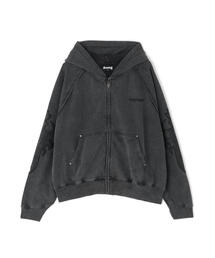 ぽさん専用　Supplier 黒 ジップアップパーカー　ストーン抜け無し Supplier 黒 ジップアップパーカー ストーン抜け無し