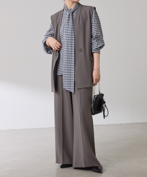 COLLAGE GALLARDAGALANTE（コラージュガリャルダガランテ）の「イージーセットアップ/2点セットアイテム/セレモニー対応/WEB限定（セットアップ・レディース・ブラック/ベージュ/グレー・FREE）」の15枚目の写真