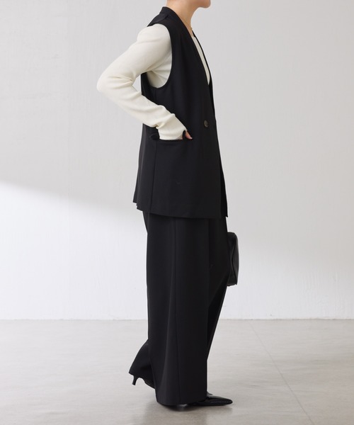 COLLAGE GALLARDAGALANTE（コラージュガリャルダガランテ）の「イージーセットアップ/2点セットアイテム/セレモニー対応/WEB限定（セットアップ・レディース・ブラック/ベージュ/グレー・FREE）」の14枚目の写真