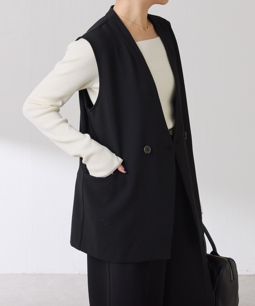 COLLAGE GALLARDAGALANTE（コラージュガリャルダガランテ）の「イージーセットアップ/2点セットアイテム/セレモニー対応/WEB限定（セットアップ・レディース・ブラック/ベージュ/グレー・FREE）」の7枚目の写真