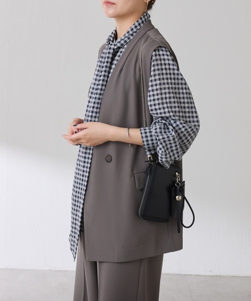 COLLAGE GALLARDAGALANTE（コラージュガリャルダガランテ）の「イージーセットアップ/2点セットアイテム/セレモニー対応/WEB限定（セットアップ・レディース・ブラック/ベージュ/グレー・FREE）」の17枚目の写真