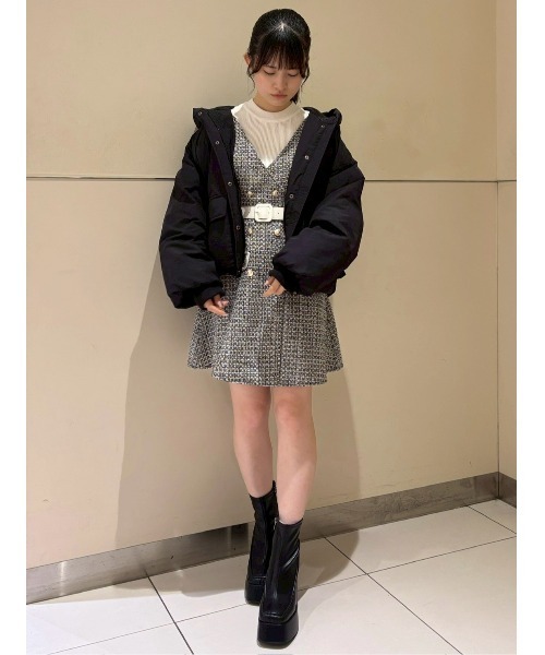 REDYAZEL(レディアゼル)の「スクエアショートブーツ(ブーツ・レディース・ブラック/オフホワイト/ダークブラウン・MEDIUM/LARGE)」の21枚目の写真