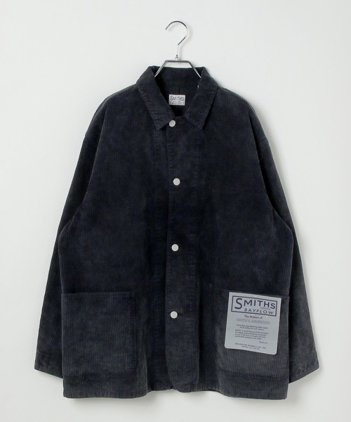 SMITH'S（スミス）の「【SMITH'S×BAYFLOW】別注コーデュロイワークジャケット（カバーオール・メンズ・ブラック・LARGE/MEDIUM）」の5枚目の写真