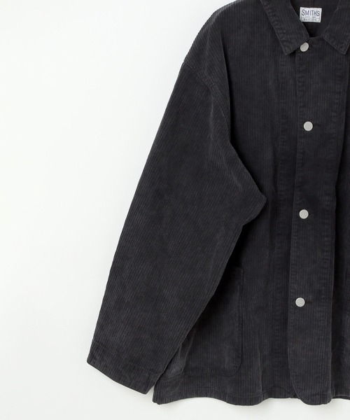 SMITH'S（スミス）の「【SMITH'S×BAYFLOW】別注コーデュロイワークジャケット（カバーオール・メンズ・ブラック・LARGE/MEDIUM）」の2枚目の写真
