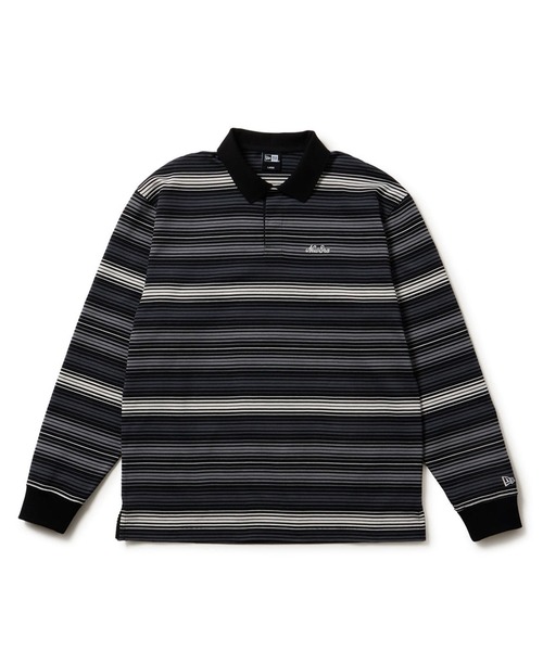 NEW ERA GOLF/ニューエラゴルフ 長袖 ラグビーシャツ ボーダー