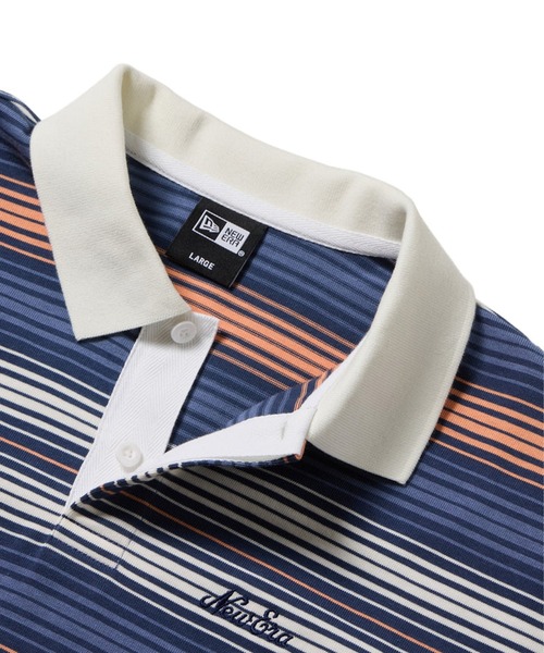 NEW ERA GOLF/ニューエラゴルフ 長袖 ラグビーシャツ ボーダー