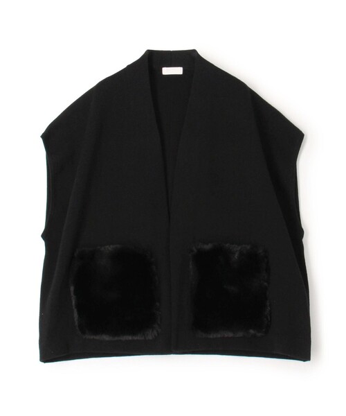 ウールポリエステルミラノリブ ショートスリーブカーディガン