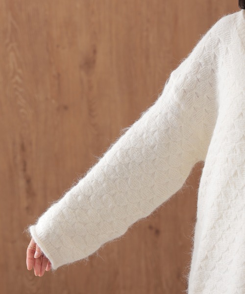 SUWDEE(スーディー)の「layered pattern knit set(ニット/セーター・レディース・アイボリー/グレー・FREE)」の11枚目の写真