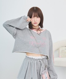 rumnel:（ルムネル）の「【セットアップ可能】ベロアコンビVネックスウェット / velour combo v-neck sweatshirt（スウェット）」