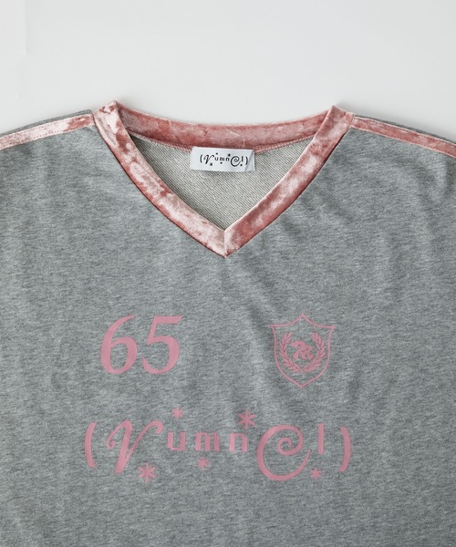 rumnel:(ルムネル)の「【セットアップ可能】ベロアコンビVネックスウェット / velour combo v-neck sweatshirt(スウェット・レディース・グレー/ライトブルー・FREE)」の11枚目の写真