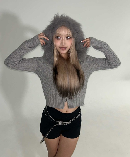 A'GEM/9 × .kom 『.KOM/ドットケーオーエム』 Faux Fur Hooded