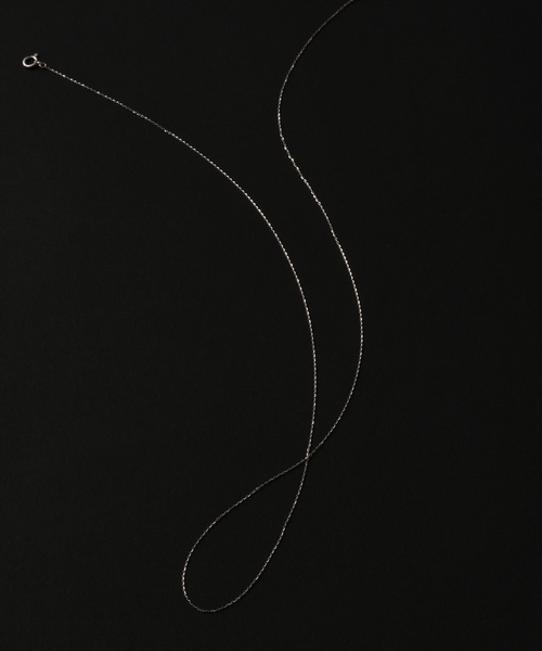 WEB限定》シャインカットアズキチェーンネックレス 50cm WG K10