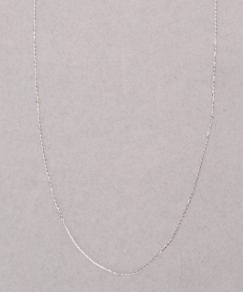 WEB限定》シャインカットアズキチェーンネックレス 50cm WG K10