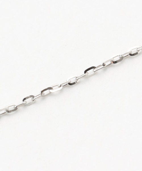 WEB限定》シャインカットアズキチェーンネックレス 50cm WG K10