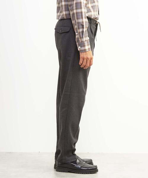 MEN'S MELROSE(メンズメルローズ)の「ツィーディージャージコンフォートパンツ(セットアップ可)(スラックス・メンズ・チャコールグレー/グレー・3/4/2)」の16枚目の写真