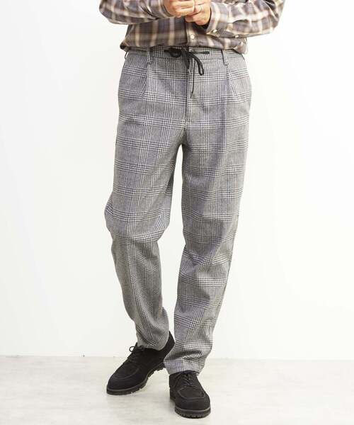 MEN'S MELROSE(メンズメルローズ)の「ツィーディージャージコンフォートパンツ(セットアップ可)(スラックス・メンズ・チャコールグレー/グレー・3/4/2)」の10枚目の写真