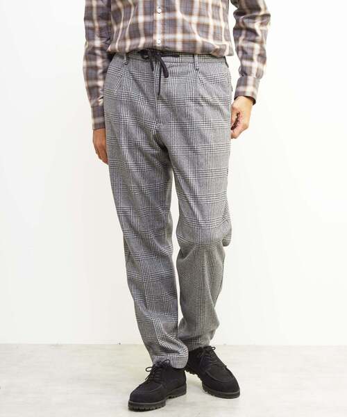 MEN'S MELROSE(メンズメルローズ)の「ツィーディージャージコンフォートパンツ(セットアップ可)(スラックス・メンズ・チャコールグレー/グレー・3/4/2)」の9枚目の写真