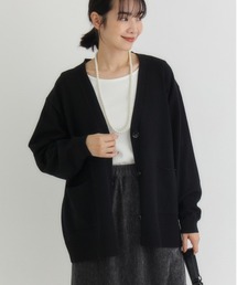 【HONEYSUCKLE ROSE】Ｖネックニットカーディガン（シンプル /上品/リラックスシルエット/軽やか/通気性抜群）