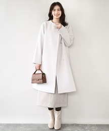 OFUON | 【2025AW】ウール混ノーカラーコート/WEB限定サイズあり(ノーカラーコート)