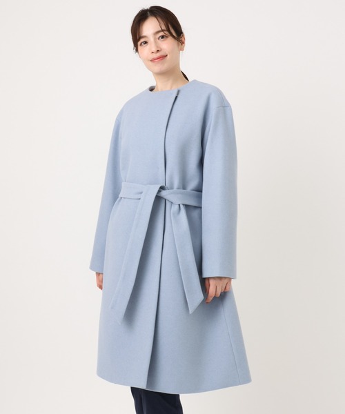 OFUON（オフオン）の「【2025AW】ウール混ノーカラーコート/WEB限定