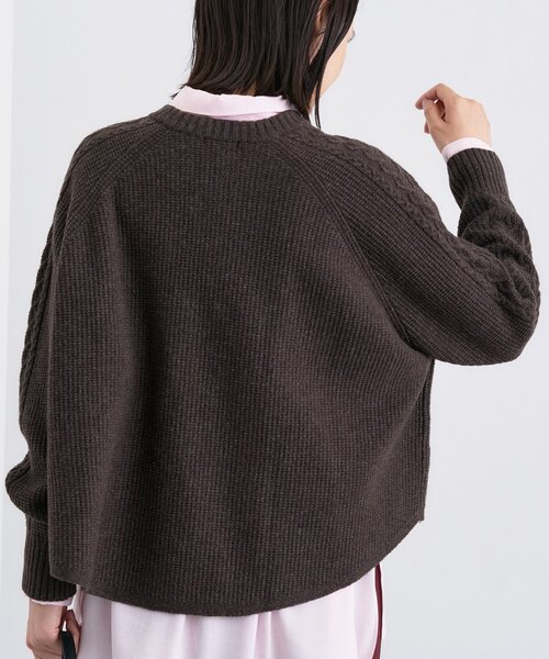 INDIVI（インディヴィ）の「【洗える】ケーブルデザイン ラウンドヘムニット（ニット/セーター・レディース・オフホワイト/グレー系4/ブラウン系その他5/ネイビー・38/15 /13/05）」の19枚目の写真