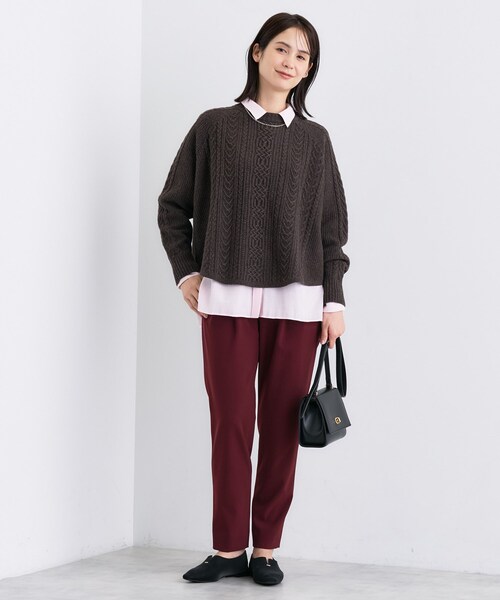 INDIVI（インディヴィ）の「【洗える】ケーブルデザイン ラウンドヘムニット（ニット/セーター・レディース・オフホワイト/グレー系4/ブラウン系その他5/ネイビー・38/15 /13/05）」の20枚目の写真