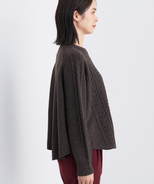INDIVI(インディヴィ)の「【洗える】ケーブルデザイン ラウンドヘムニット(ニット/セーター・レディース・オフホワイト/グレー系4/ブラウン系その他5/ネイビー・38/15 /13/05)」の19枚目の写真