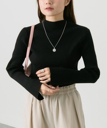 プチハイネックリブニット