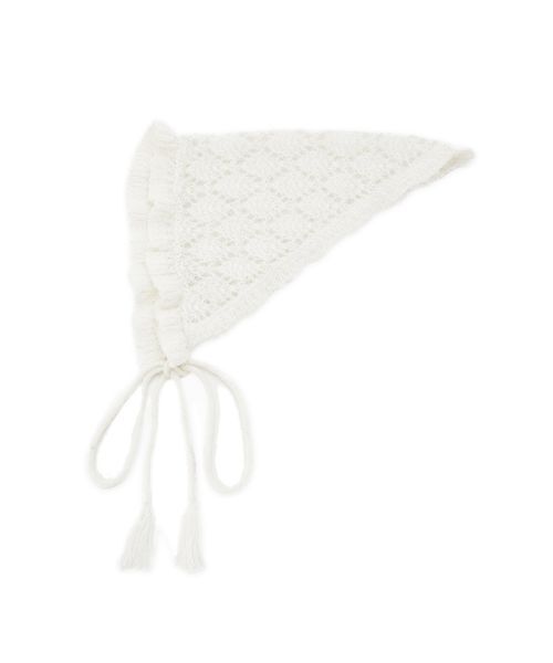 LILY BROWN（リリーブラウン）の「スノーニットバブーシュカ（その他ヘアアクセサリー・レディース・ホワイト/ライトブルー/グレー・F）」の2枚目の写真