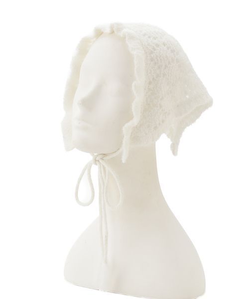 LILY BROWN（リリーブラウン）の「スノーニットバブーシュカ（その他ヘアアクセサリー・レディース・ホワイト/ライトブルー/グレー・F）」の11枚目の写真