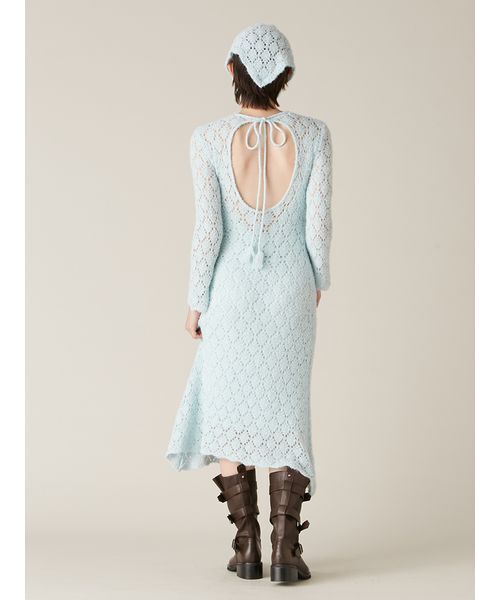 LILY BROWN（リリーブラウン）の「スノーニットバブーシュカ（その他ヘアアクセサリー・レディース・ホワイト/ライトブルー/グレー・F）」の20枚目の写真