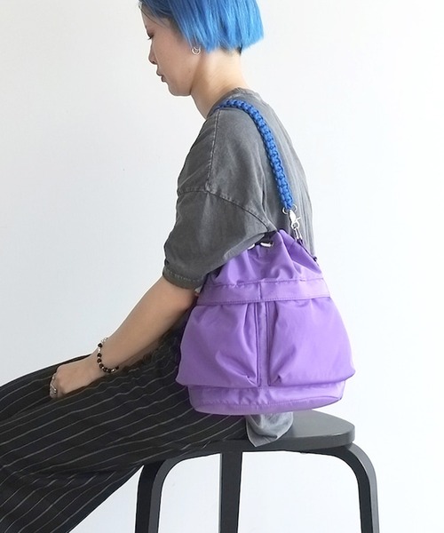 Cheek（チーク）の「kinchaku code 2way（トートバッグ・レディース・パープル/ベージュ/グリーン/カーキ/ホワイト/ピンク/イエロー/オレンジ/ブラック/グレー・FREE）」の7枚目の写真