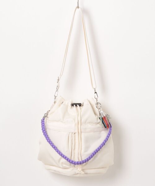 Cheek（チーク）の「kinchaku code 2way（トートバッグ・レディース・パープル/ベージュ/グリーン/カーキ/ホワイト/ピンク/イエロー/オレンジ・FREE）」の10枚目の写真