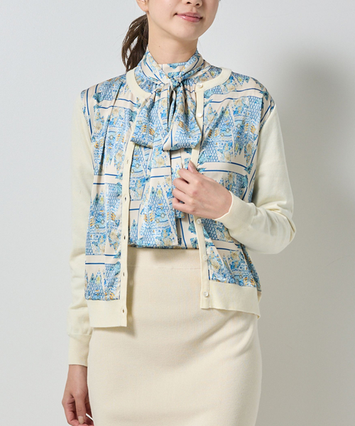 NARACAMICIE】GENIUS森柄ニットカーディガン（カーディガン/ボレロ