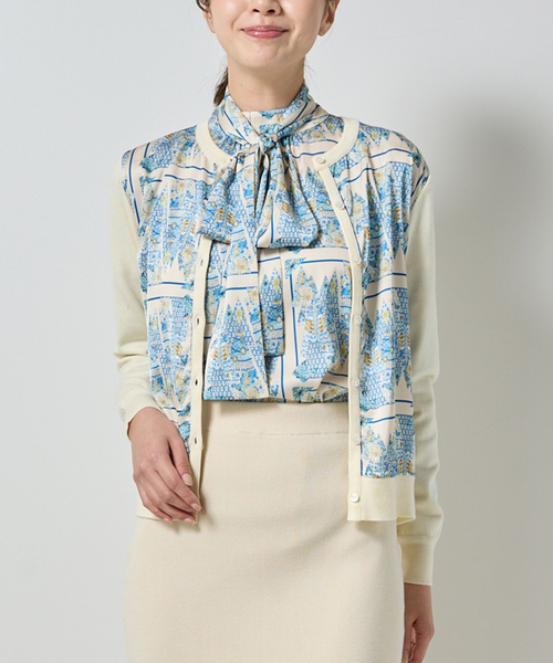 NARACAMICIE（ナラカミーチェ）の「【NARACAMICIE】GENIUS森柄ニットカーディガン（カーディガン/ボレロ・レディース・ブラウン/グレー・M/XL）」の4枚目の写真