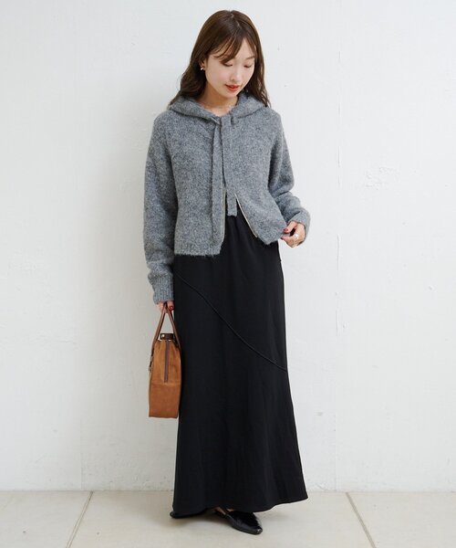 Kastane（カスタネ）の「【一部店舗限定】B ブークレニットパーカー（パーカー・レディース・アイボリー/グレー/ブラウン・FREE）」の20枚目の写真